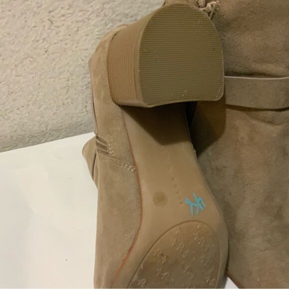 Kelly & Katie ankle boots buckle zip tan suede women size 8 - Picture 7 of 12